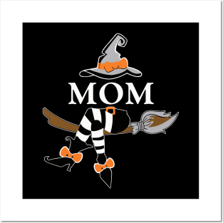 mom witch halloween Posters and Art